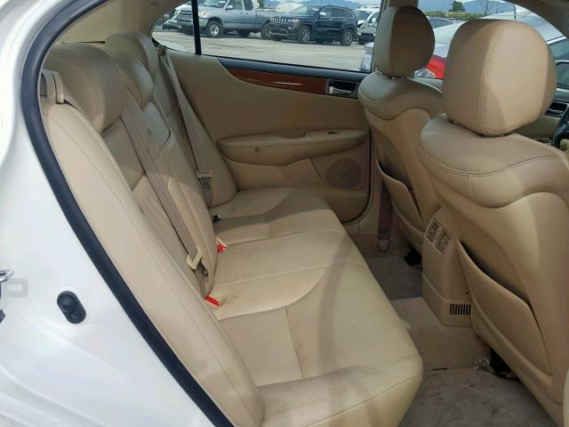 JTHBA30G955126130 - 2005 LEXUS ES 330 WHITE photo 6