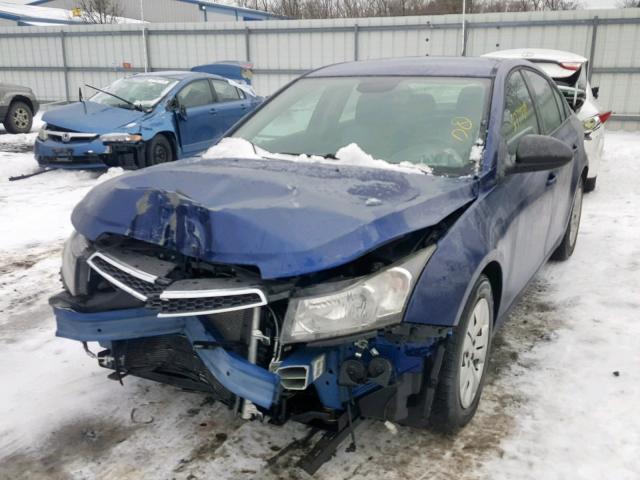 1G1PA5SH5D7221823 - 2013 CHEVROLET CRUZE LS BLUE photo 2