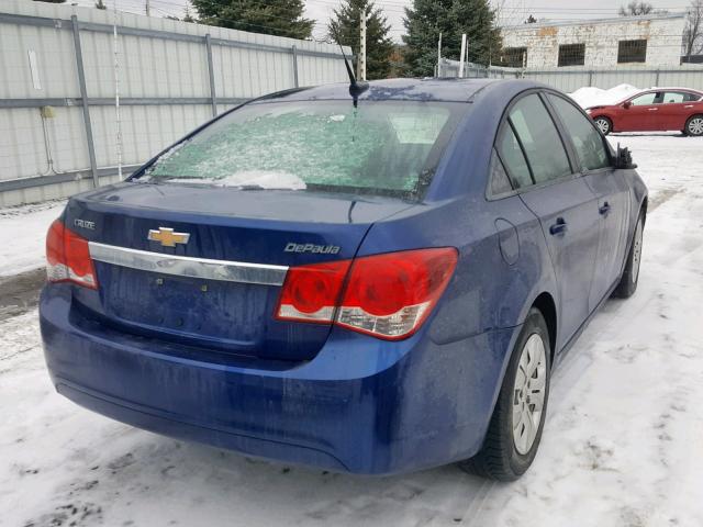 1G1PA5SH5D7221823 - 2013 CHEVROLET CRUZE LS BLUE photo 4