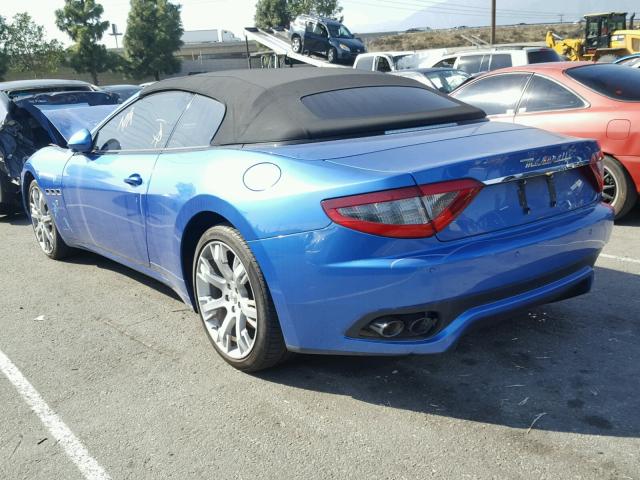 ZAM45MMA0D0066904 - 2013 MASERATI GRANTURISM BLUE photo 3