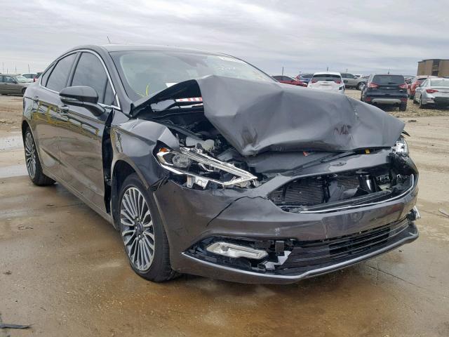 3FA6P0K94HR109645 - 2017 FORD FUSION TIT GRAY photo 1