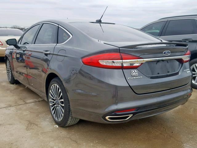 3FA6P0K94HR109645 - 2017 FORD FUSION TIT GRAY photo 3