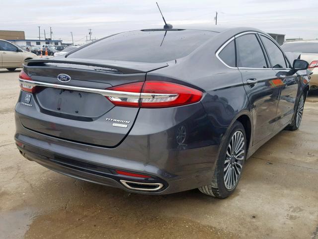 3FA6P0K94HR109645 - 2017 FORD FUSION TIT GRAY photo 4