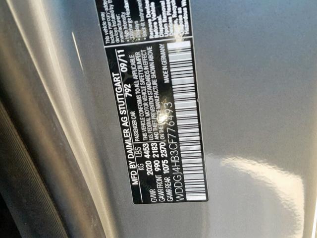 WDDGJ4HB3CF776493 - 2012 MERCEDES-BENZ C 250 SILVER photo 10