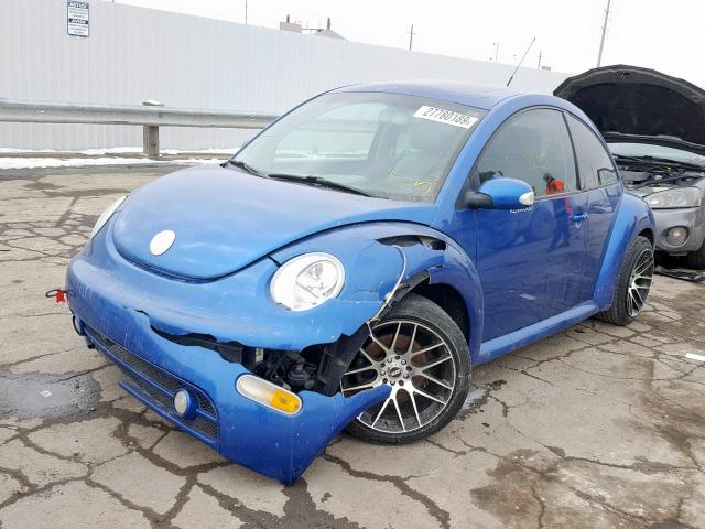 3VWCD31C34M413123 - 2004 VOLKSWAGEN NEW BEETLE BLUE photo 2