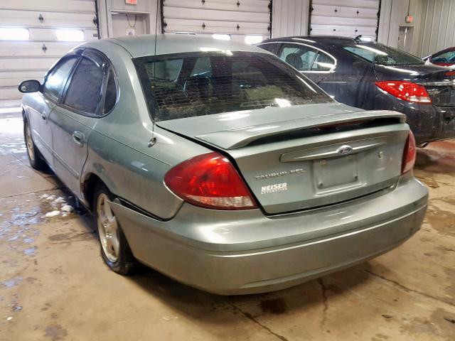 1FAFP56U37A135917 - 2007 FORD TAURUS SEL GREEN photo 3