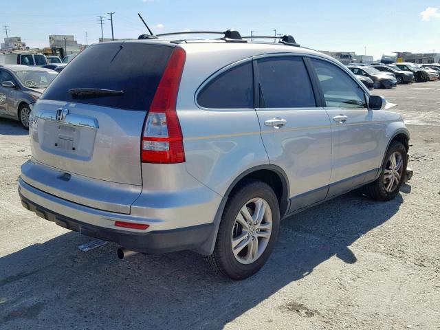 5J6RE3H77BL014808 - 2011 HONDA CR-V EXL SILVER photo 4