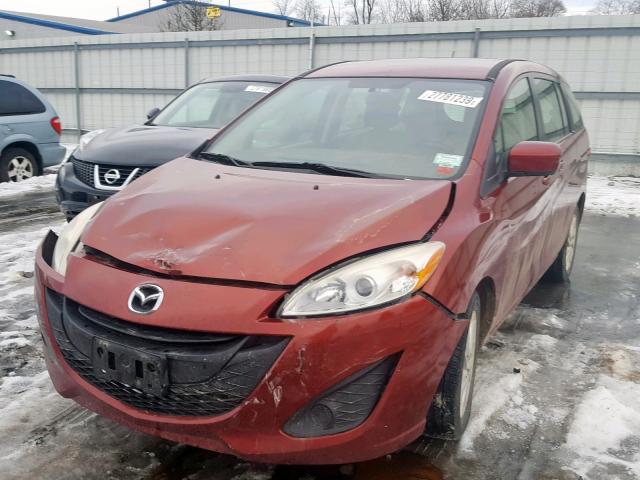 JM1CW2BL5C0110268 - 2012 MAZDA 5 BURGUNDY photo 2