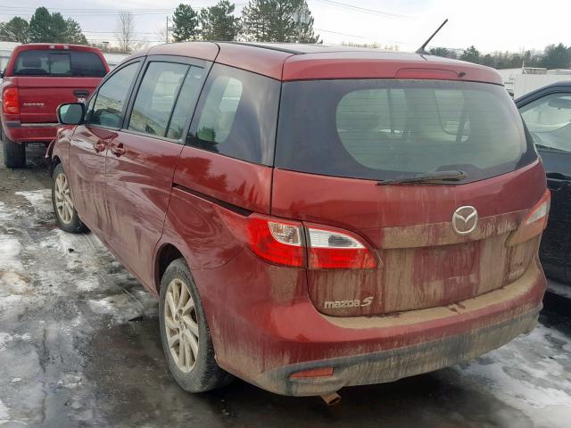 JM1CW2BL5C0110268 - 2012 MAZDA 5 BURGUNDY photo 3