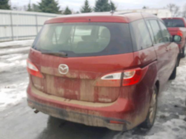 JM1CW2BL5C0110268 - 2012 MAZDA 5 BURGUNDY photo 4