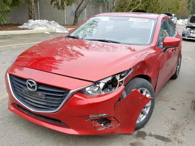 JM1BM1L72E1130262 - 2014 MAZDA 3 TOURING RED photo 2