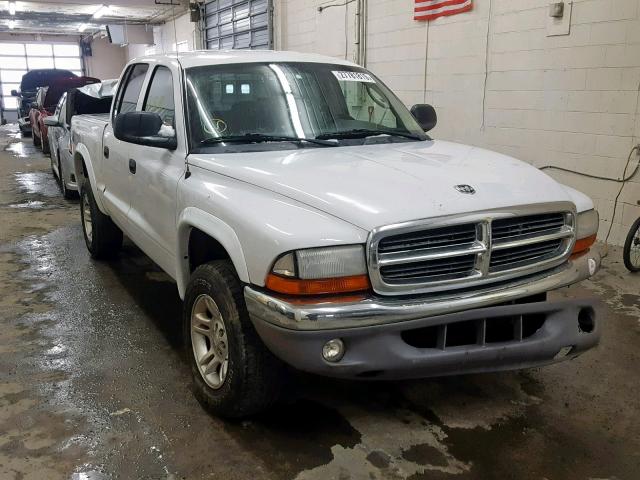 1D7HG48N34S654397 - 2004 DODGE DAKOTA QUA WHITE photo 1