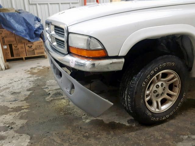 1D7HG48N34S654397 - 2004 DODGE DAKOTA QUA WHITE photo 9