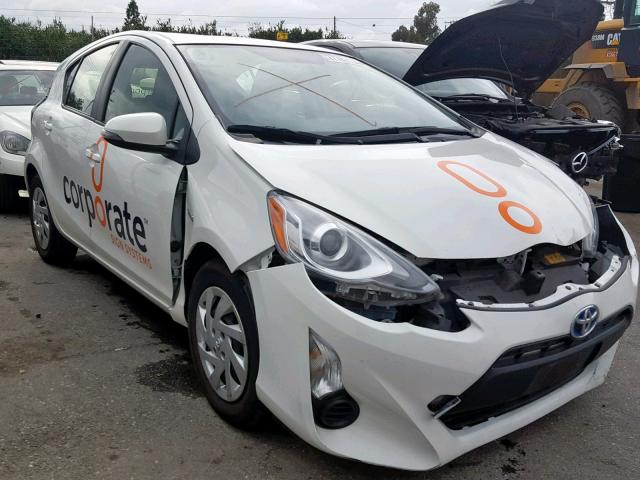 JTDKDTB37F1088599 - 2015 TOYOTA PRIUS C WHITE photo 1