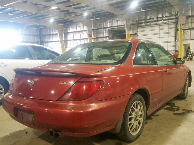 19UYA3140WL009776 - 1998 ACURA 2.3CL RED photo 4