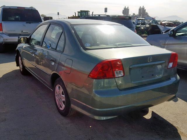 2HGES16344H536184 - 2004 HONDA CIVIC DX V GREEN photo 3