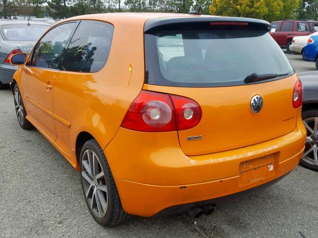 WVWFV71K47W169157 - 2007 VOLKSWAGEN NEW GTI FA ORANGE photo 3