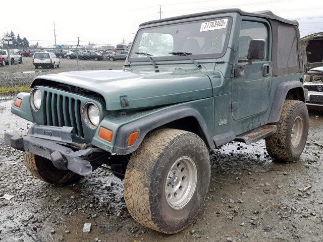 1J4FY19S4XP407358 - 1999 JEEP WRANGLER / GREEN photo 2