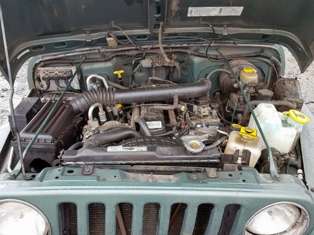 1J4FY19S4XP407358 - 1999 JEEP WRANGLER / GREEN photo 7