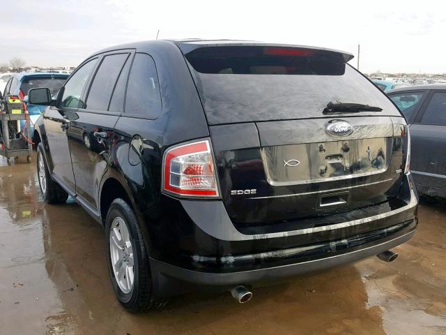 2FMDK38C78BB20654 - 2008 FORD EDGE SEL BLACK photo 3