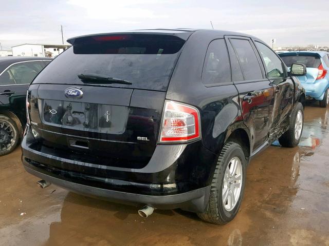 2FMDK38C78BB20654 - 2008 FORD EDGE SEL BLACK photo 4