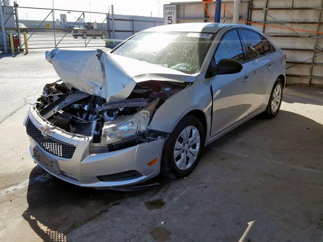 1G1PA5SH8D7225414 - 2013 CHEVROLET CRUZE LS SILVER photo 2