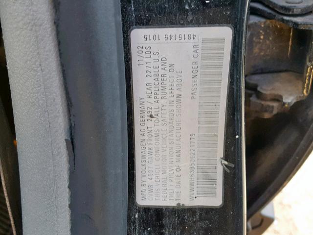 WVWWH63B53E221779 - 2003 VOLKSWAGEN PASSAT GLX Qara foto 10