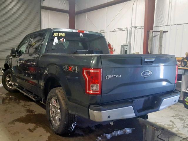 1FTEW1EGXFKE05862 - 2015 FORD F150 SUPER GRAY photo 3