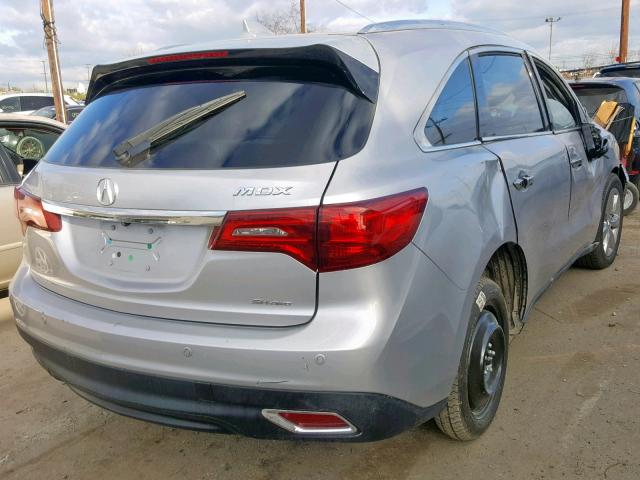 5FRYD4H88FB025732 - 2015 ACURA MDX ADVANC SILVER photo 4