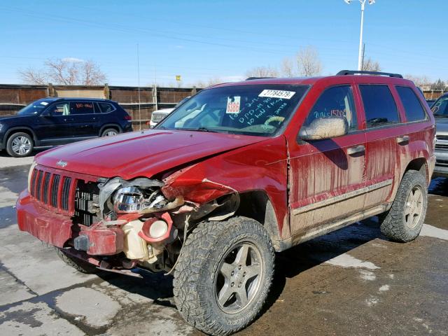 1J4GR48K25C646433 - 2005 JEEP GRAND CHER RED photo 2