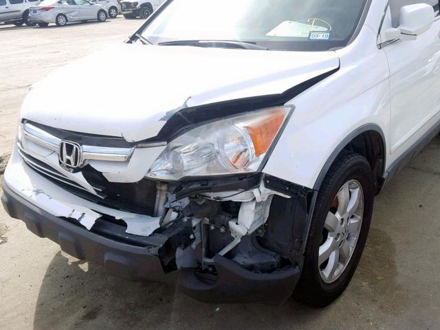 JHLRE38768C028281 - 2008 HONDA CR-V EXL WHITE photo 9