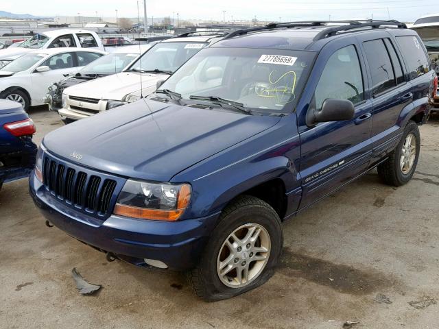 1J4GW58N5YC393296 - 2000 JEEP GRAND CHER BLUE photo 2