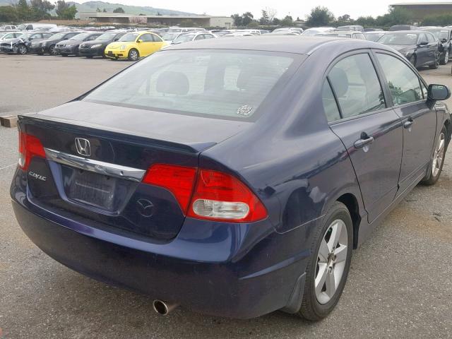 2HGFA15649H504815 - 2009 HONDA CIVIC LX-S BLUE photo 4