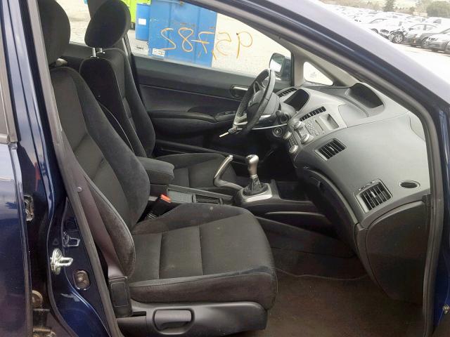 2HGFA15649H504815 - 2009 HONDA CIVIC LX-S 蓝色 照片 5