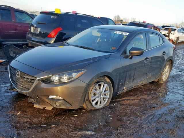 JM1BM1W72G1314969 - 2016 MAZDA 3 TOURING GRAY photo 2