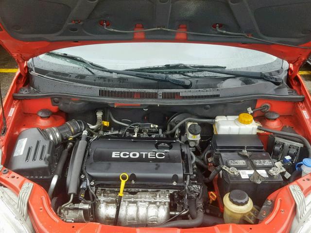 KL1TD6DE3BB157580 - 2011 CHEVROLET AVEO LS RED photo 7