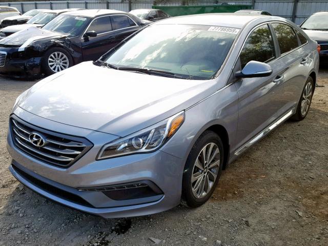 5NPE34AF7HH494833 - 2017 HYUNDAI SONATA SPO GRAY photo 2