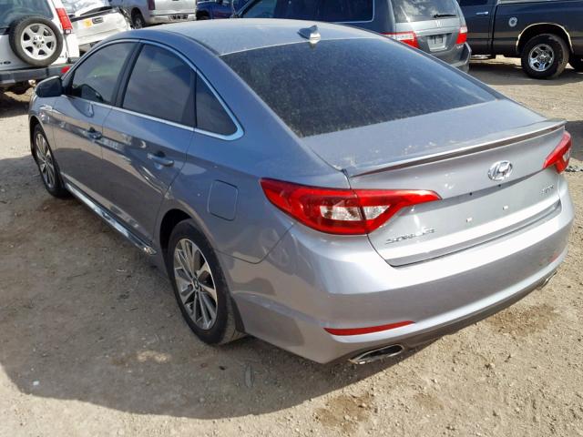 5NPE34AF7HH494833 - 2017 HYUNDAI SONATA SPO GRAY photo 3