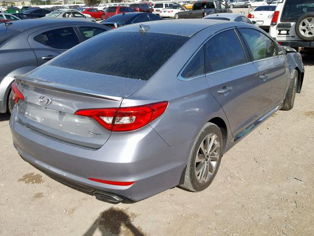 5NPE34AF7HH494833 - 2017 HYUNDAI SONATA SPO GRAY photo 4