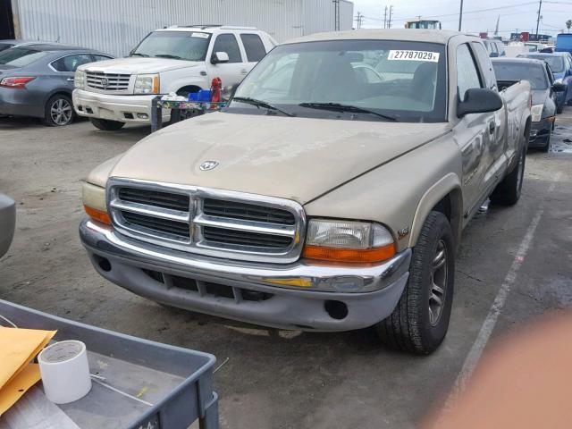 1B7GL42N52S665926 - 2002 DODGE DAKOTA SLT TAN photo 2