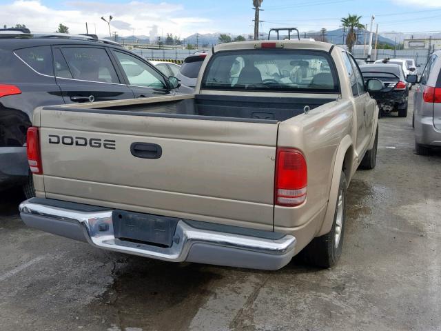 1B7GL42N52S665926 - 2002 DODGE DAKOTA SLT TAN photo 4