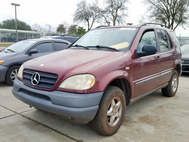 4JGAB54E9WA014141 - 1998 MERCEDES-BENZ ML 320 BURGUNDY photo 2