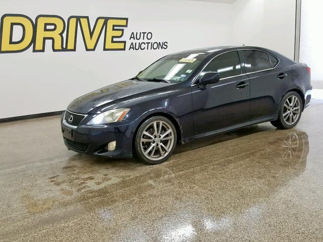 JTHBK262582066338 - 2008 LEXUS IS 250 BLUE photo 2