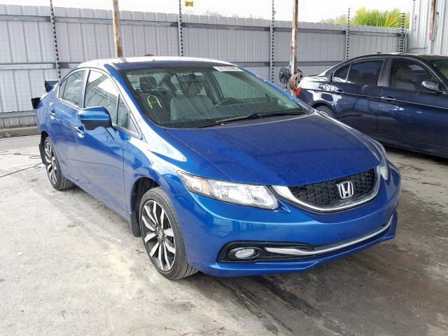 19XFB2F99FE234711 - 2015 HONDA CIVIC EXL BLUE photo 1