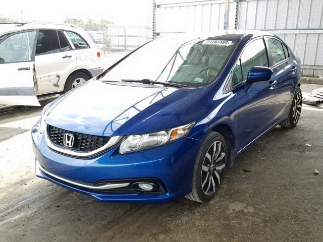 19XFB2F99FE234711 - 2015 HONDA CIVIC EXL BLUE photo 2