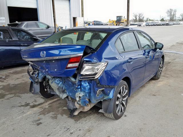 19XFB2F99FE234711 - 2015 HONDA CIVIC EXL BLUE photo 4