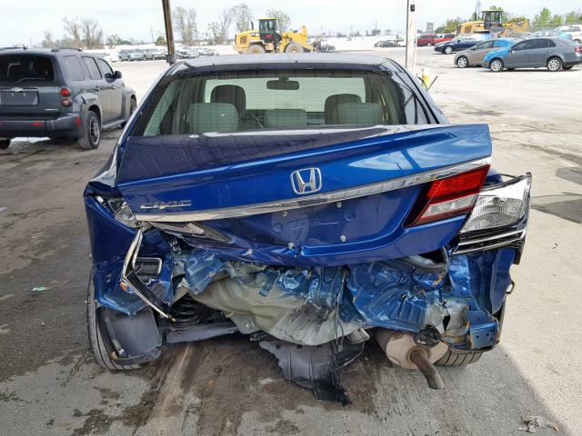 19XFB2F99FE234711 - 2015 HONDA CIVIC EXL BLUE photo 9