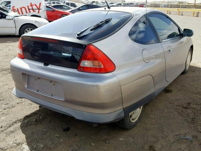 JHMZE14731T003401 - 2001 HONDA INSIGHT GRAY photo 4