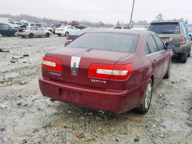 3LNHM26116R663861 - 2006 LINCOLN ZEPHYR MAROON photo 4