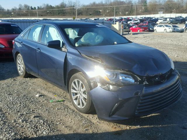 4T1BD1FK2FU156131 - 2015 TOYOTA CAMRY HYBR BLUE photo 1